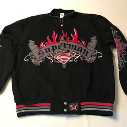 Superman Jacket By JH Designs Size L NWT Vintage Man Of Steel