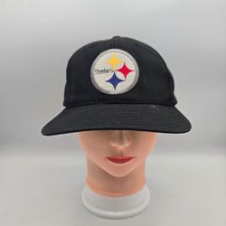 Vintage Annco Pittsburgh Steelers Black Adjustable Snapback Hat