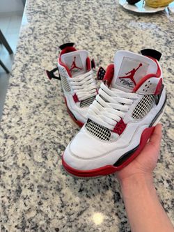 Nike Air Jordan 4 Fire Red – White/Red/Black – Clean Cond