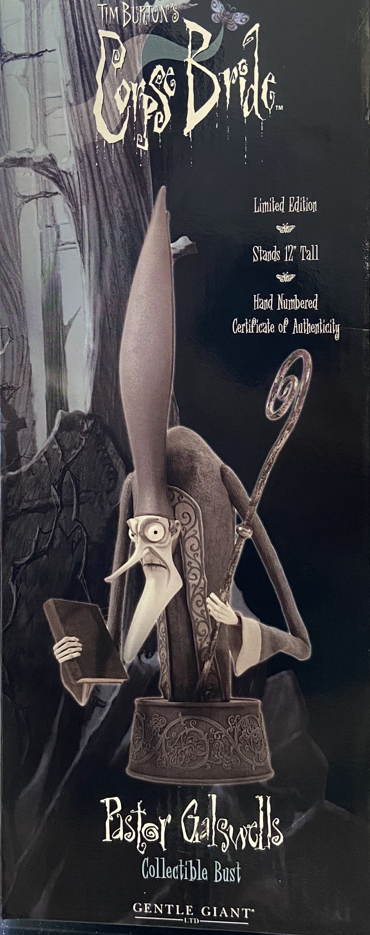 Tim Burton's Corpse Bride Pastor Galswells collectible bust