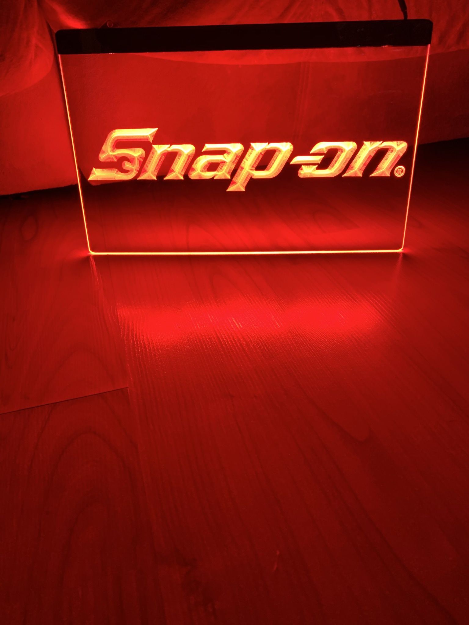 SNAP ON LED NEON RED LIGHT SIGN 8x12