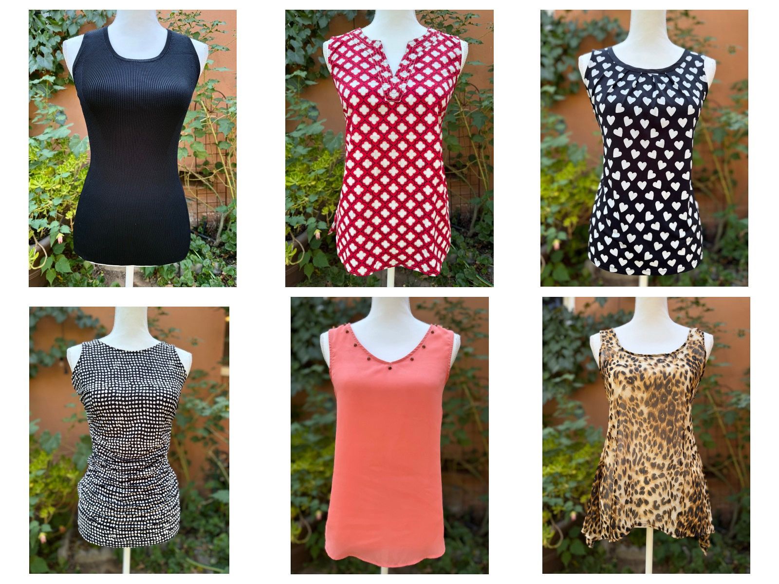 6 piece Lot Of Women’s Summer Work Tank Tops Size Small
