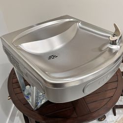 Elkay EZSTLDDLC Wall Mount Bi Level Indoor Drinking Fountain - Non Filtered, Non Refrigerated, Light Gray Granite