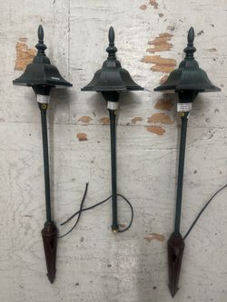 Set of 3 Outdoor Landscape Path Lights