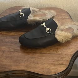 Gucci Fur Lined Flats