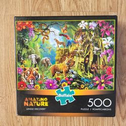 Buffalo Games 500 Piece Puzzle Jungle Discovery