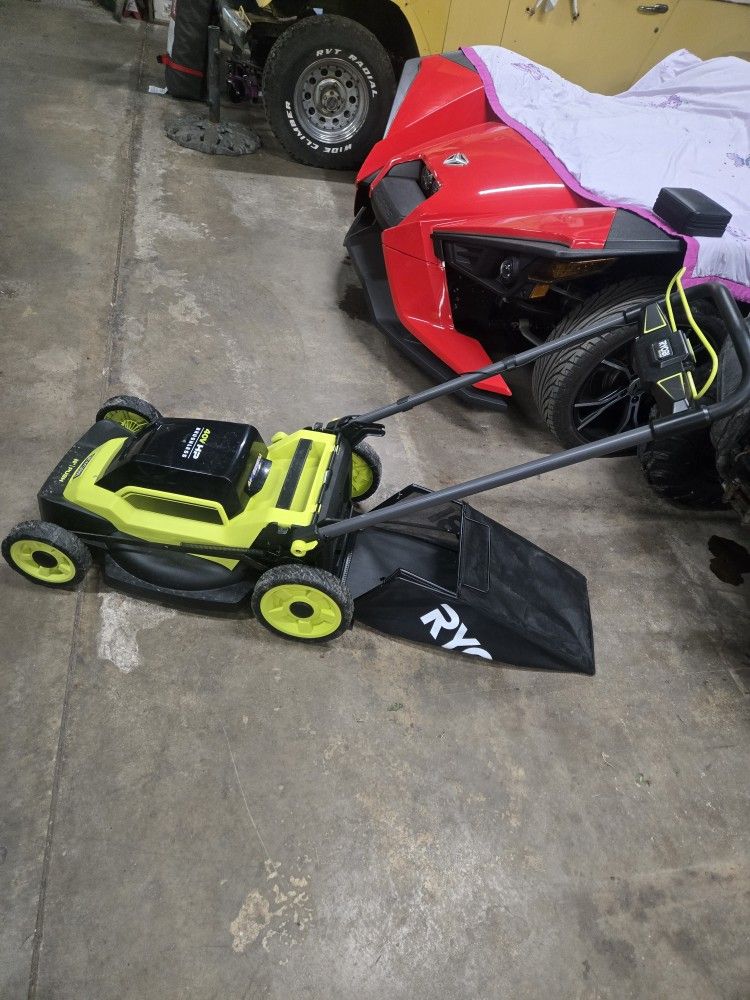 Ryobi 40v Push Mower. Used About 8 Feet. Mother In Law Needed Self Propelled