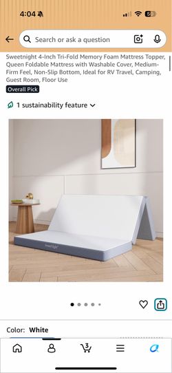 4-Inch Tri-Fold Memory Foam mattress