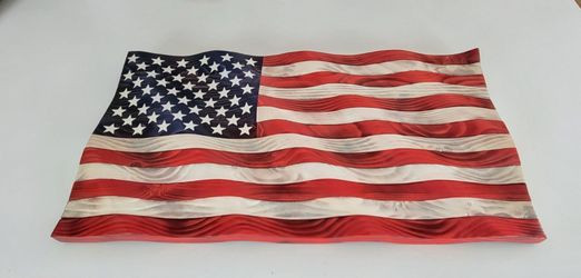 Handcrafted Wavy American Flag