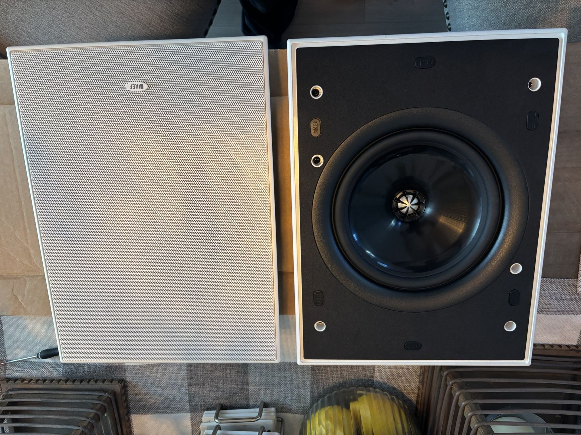 Kef In-wall Speakers Ci200QL X2 and Ci60ES Pair Priced To sell!