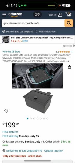 Newer GMC Center Console Safe