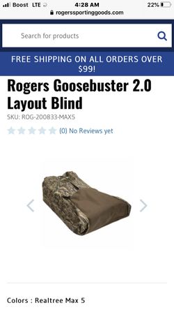 Rogers Goosebuster 2.0 Layout Blind