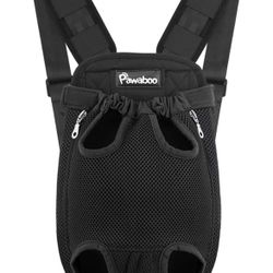 Pawaboo Pet Carrier Backpack, Adjustable Pet Front Cat Dog Carrier Backpack Travel Bag, Legs Out, Easy-Fit for Traveling Hiking Camping size Large