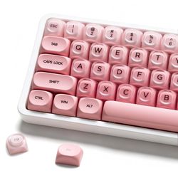 132 Keyporia Pink Jelly PBT Keycaps 