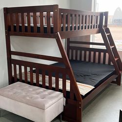 Tax Season Event!! Transitional Style, Various Finished Twin/Full Bunk Bed