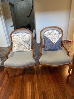 French provisional curved back chairs