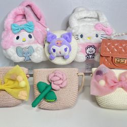 Little Girl Purses New Hello Kitty Kuromi Bow Sanrio
