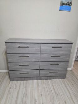 Gray Dresser 8 Drawers - Comoda gris de 8 Gavetas