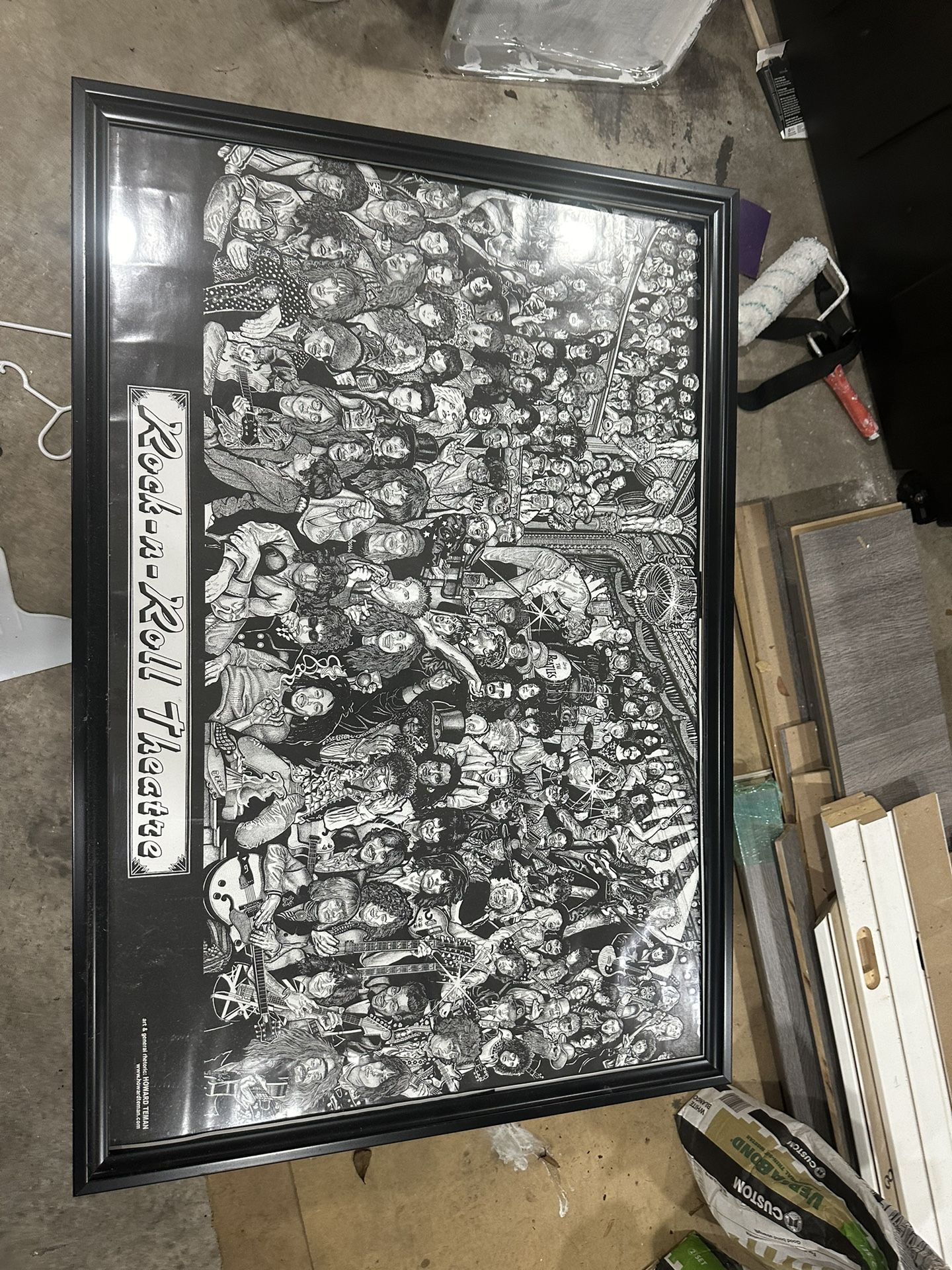 Poster Painting Jimmy Hendrix Bob Dylan