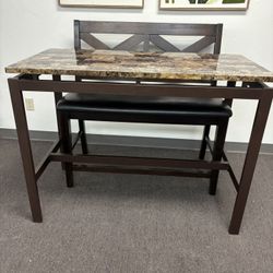 Table with two seat bench