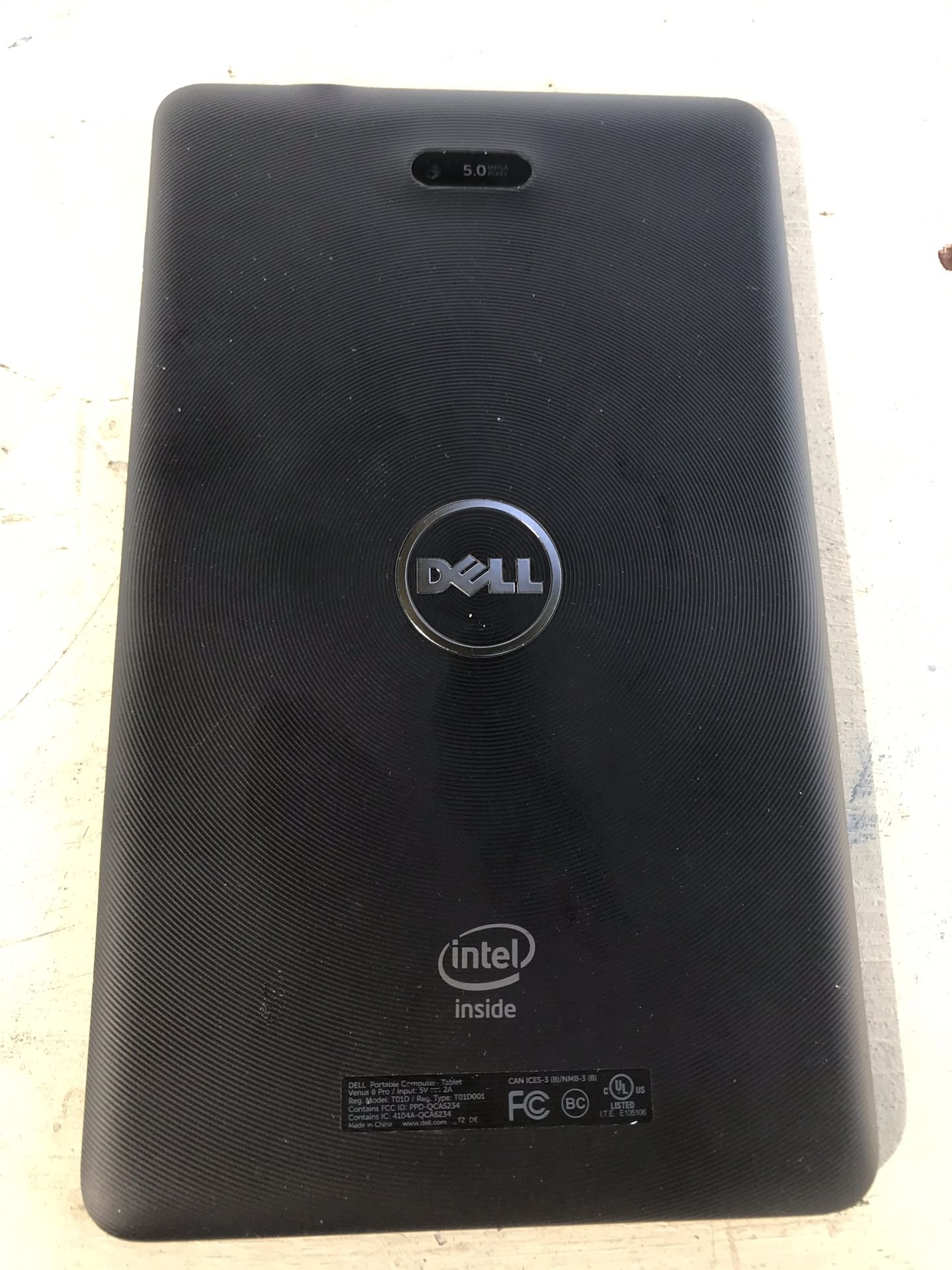 Dell venue 8 pro black, model T01D, used 64 GB,great shape