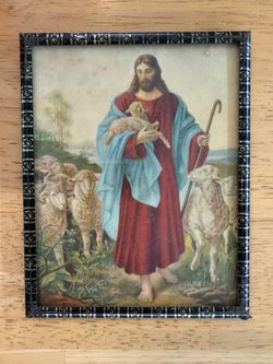JESUS THE GOOD SHEPARD PRINT IN FRAME