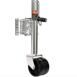 2000 Lbs Trailer Jack With Dual Wheel, Heavy Duty Swivel Mount, 12" Lift, Bolt-On Tongue Jack For RV Boat Trailers