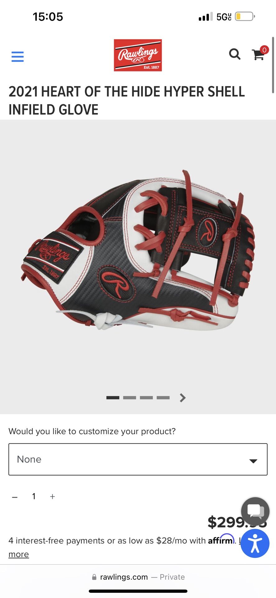 Rawlings Infield/pitchers Glove New
