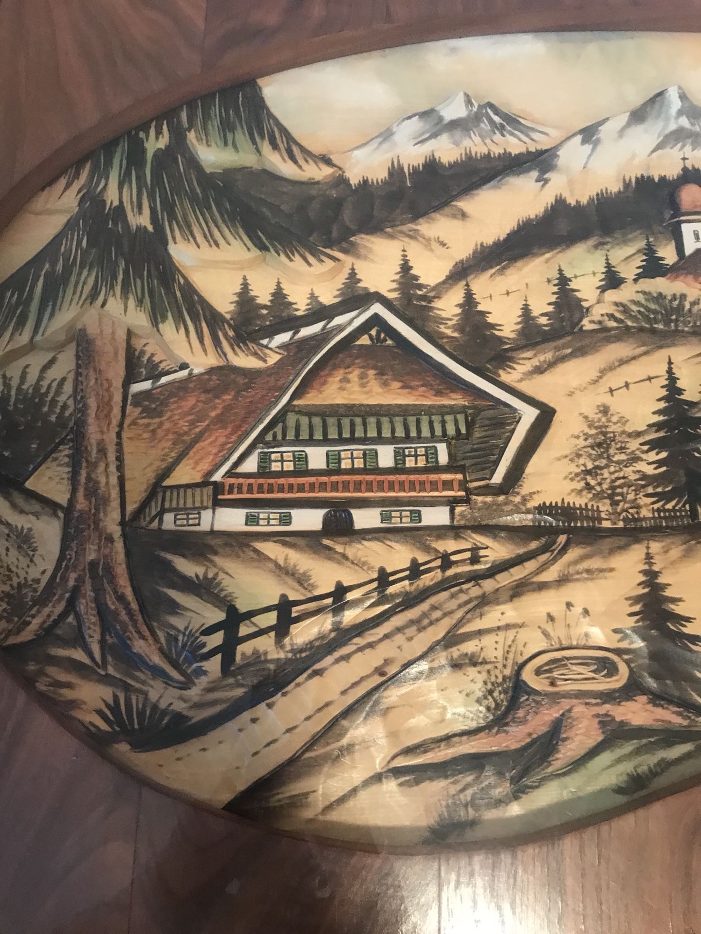 “Black Forest” Hand Carved German Coffee Table- Beautiful!!