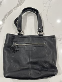 Coach Black Leather Tote