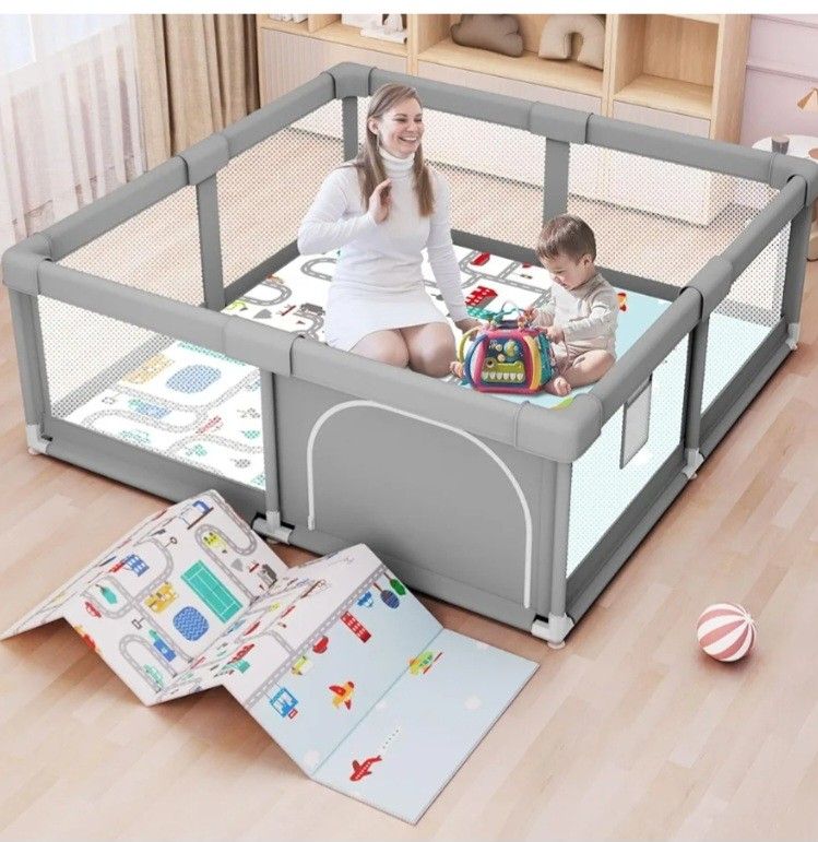 Baby Play Mat Foam Play Yard New IN Box 71x47x26 Large BABY