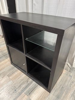 Dark Brown Cube Storage Shelf Unit