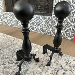 Black Fireplace Andirons 