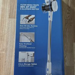 Brand New HART 20-Volt Cordless Stick Vacuum Kit, (1) 4.0Ah Lithium-Ion Battery