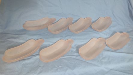 Vintage 1950 frosted glass banana split dishes
