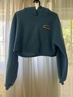 Savage X Fenty blue cropped hoodie