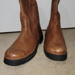 Wolverine work boots leather brown size 15 ew construction Hunting