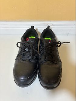 Reebok Work Men's Sublite Cushion Alloy Toe EH Athletic Work Shoe Black Leather - RB4047