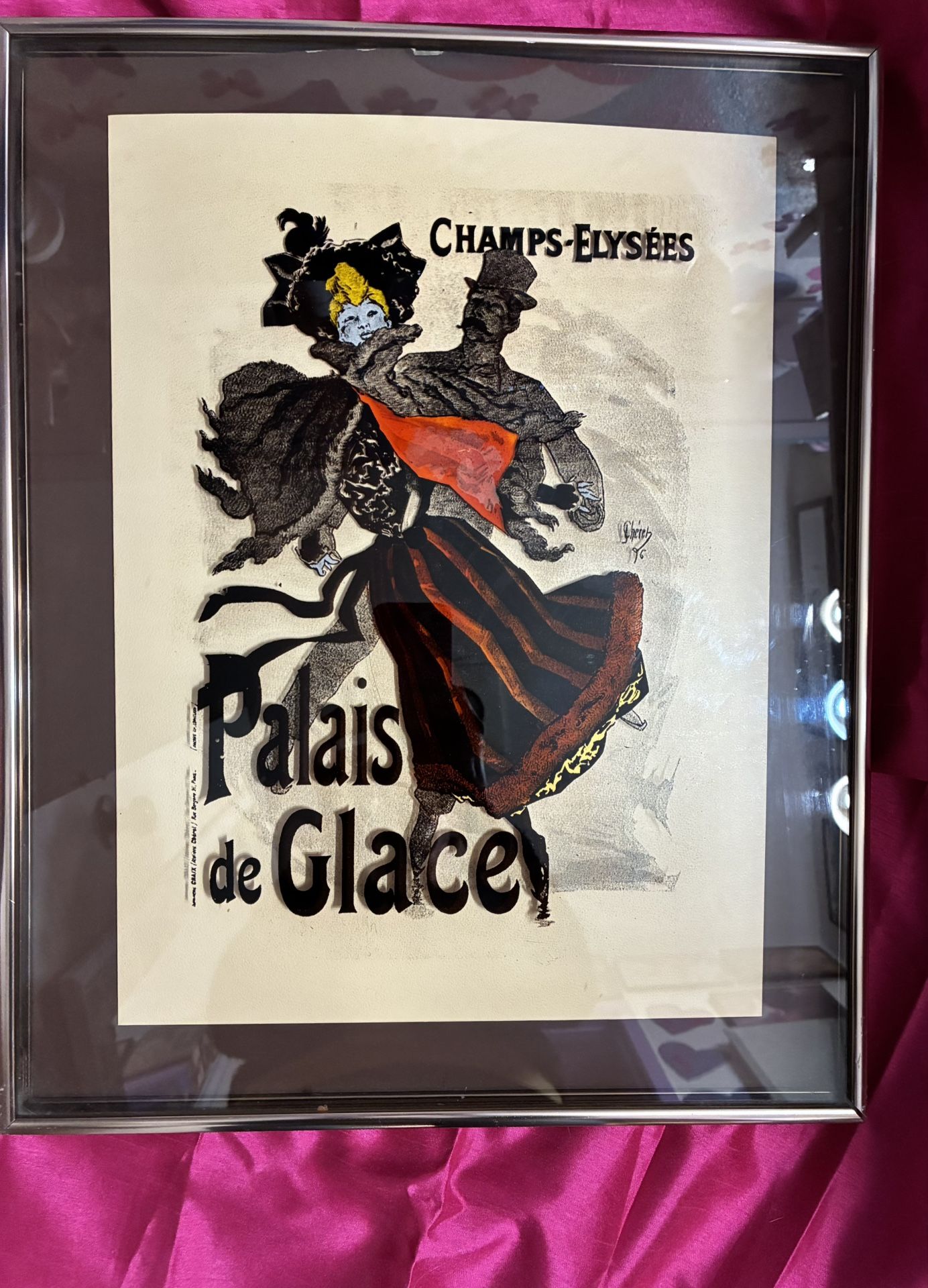 Vintage French “Palais De Glace” Framed Lithograph— classic Cabaret art
