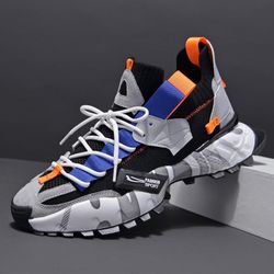 Men's Large Size Sneakers ( 13-16/EU 38-46) - Non-Slip Sole & Cushioned Insole, Low-Top Lace-Up Running Shoes Suitable for Outdoor Sports, Gym, Casual