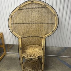 Peacock Ratan Wicker Chair