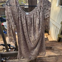 Tan Lace Tunic