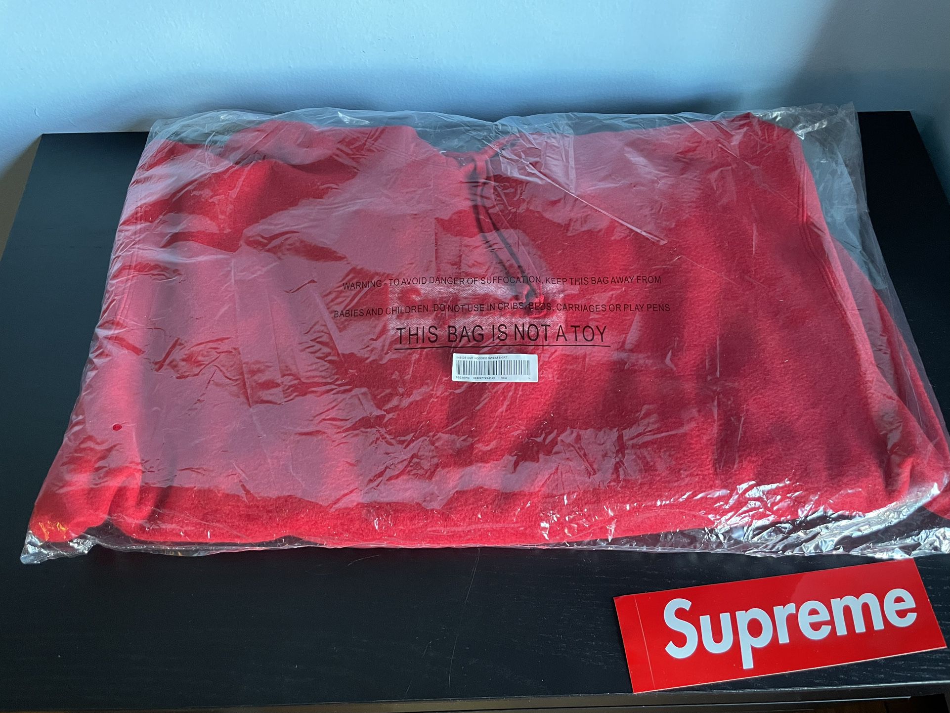 Supreme Inside Out Box Logo Hoodie Red Size Large for Sale in New