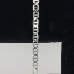  4.6 mm Solid 925 Sterling Silver Mariner Bracelet