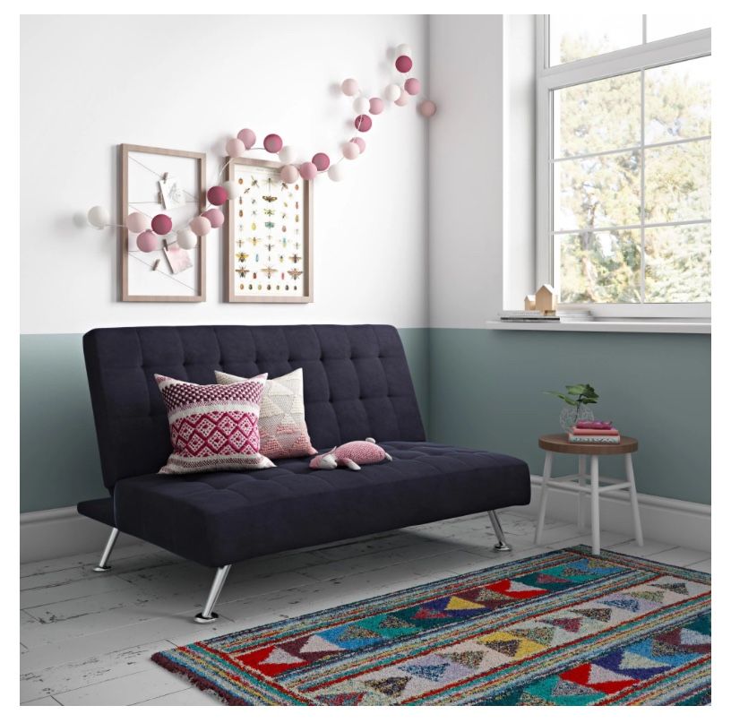 DHP Milo Kids Sofa Futon, Dark Blue