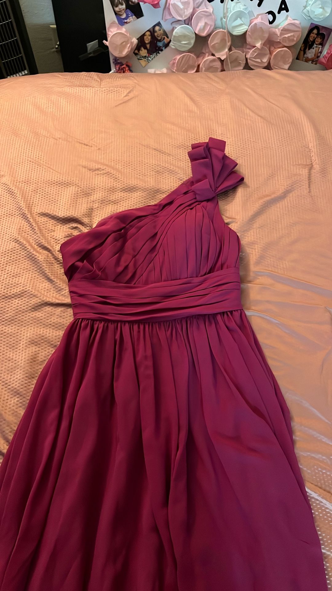 One Shoulder Full Length Dress