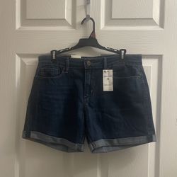 Brand New Levi’s Dark Denim Mid Rise Soft Stretch Shorts Size 8 