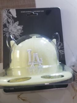 New 7 1/2 River Studios L.A. Dodgers Fitted Hat With Horns (Retails For $120.00)