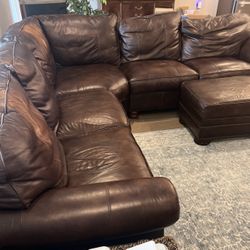 3 piece Thomasville Sectional & Ottoman 