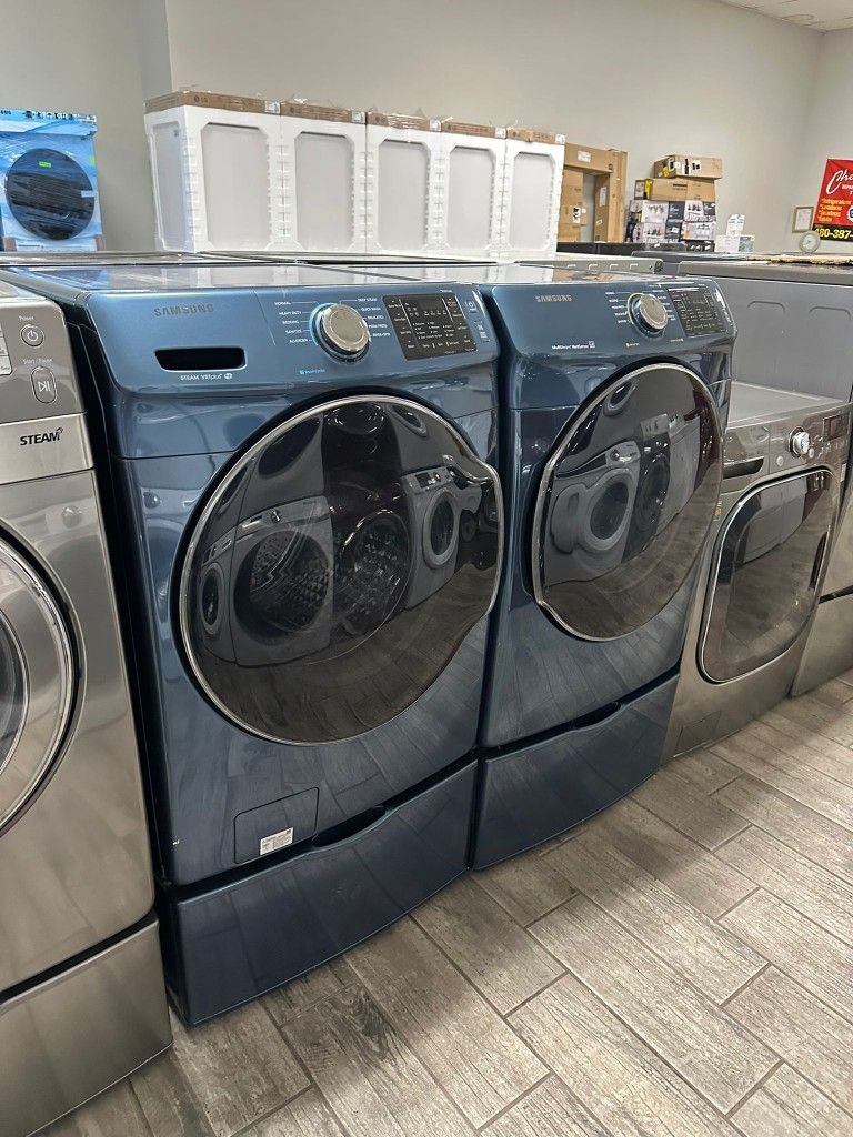 Samsung Blue Washer and dryer set electric